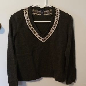 Land's End Cashmere V-neck Sweater